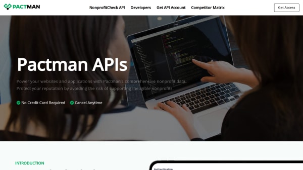 Nonprofit Check Plus's website screenshot