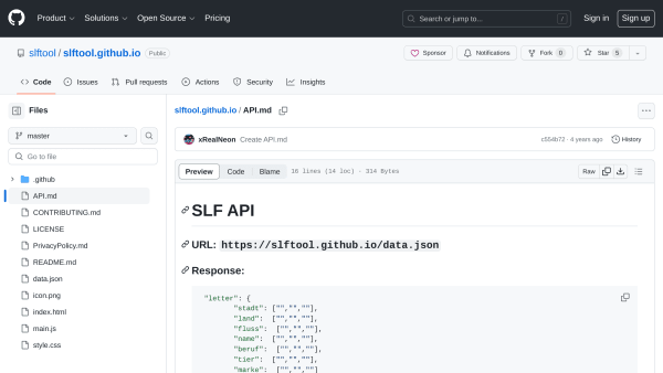 SLF's website screenshot
