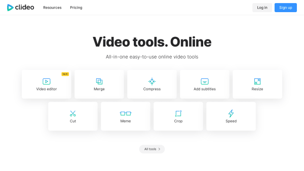 Clideo's website screenshot