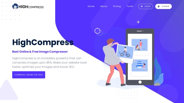 High Compress's website screenshot