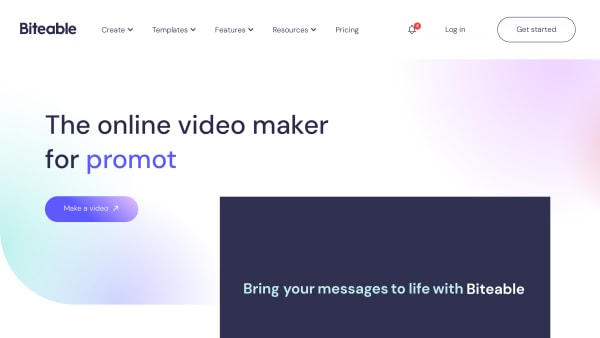 Biteable's website screenshot