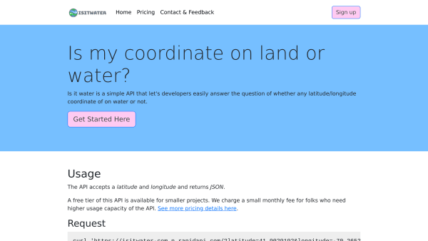 OnWater's website screenshot