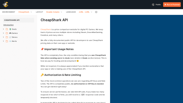 CheapShark's website screenshot