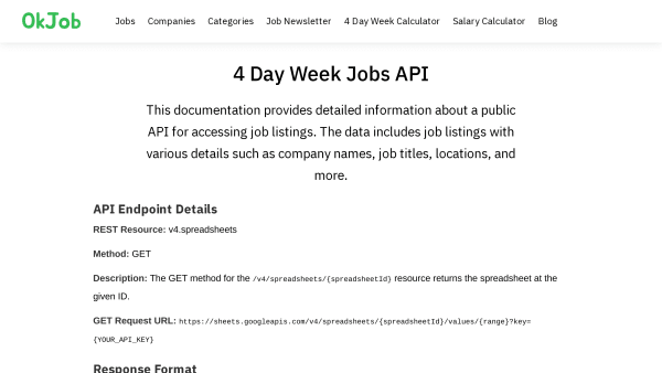 OkJob's website screenshot