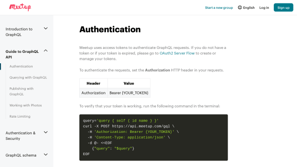 Meetup's website screenshot