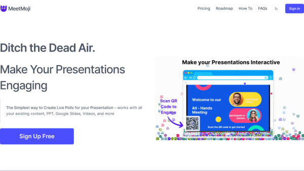 MeetMoji's website screenshot