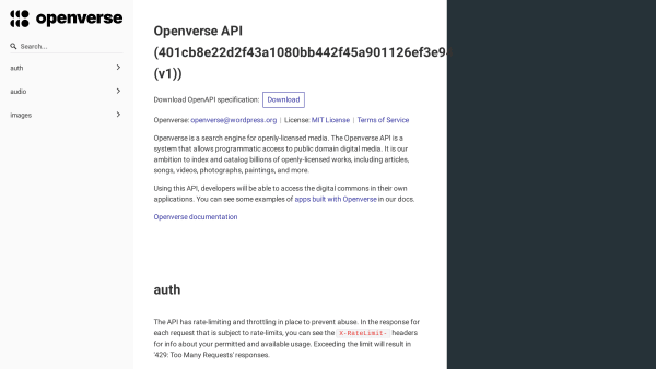 Creative Commons Catalog's website screenshot