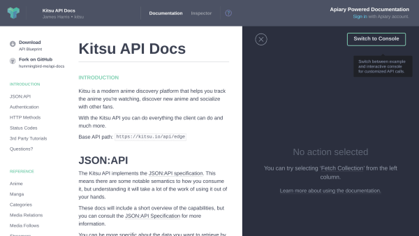 Kitsu's website screenshot