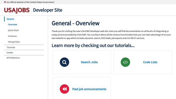 USAJOBS's website screenshot