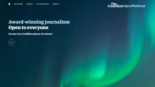 The Guardian's website screenshot