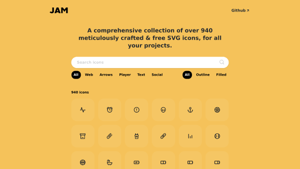 Jam's website screenshot
