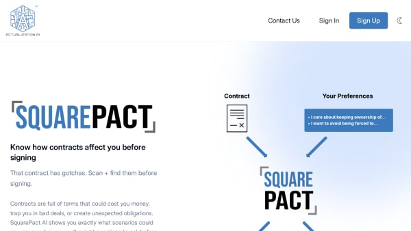 FairPact AI's website screenshot