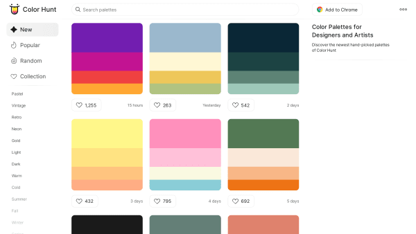 Color Hunt's website screenshot