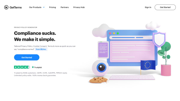 GetTerms.io's website screenshot