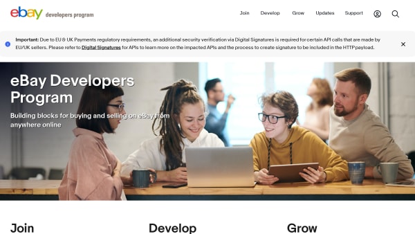 eBay's website screenshot