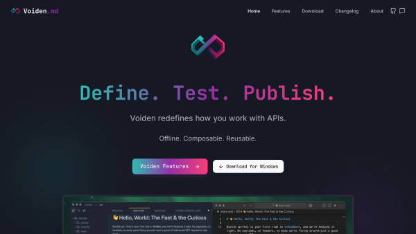 Voiden's website screenshot