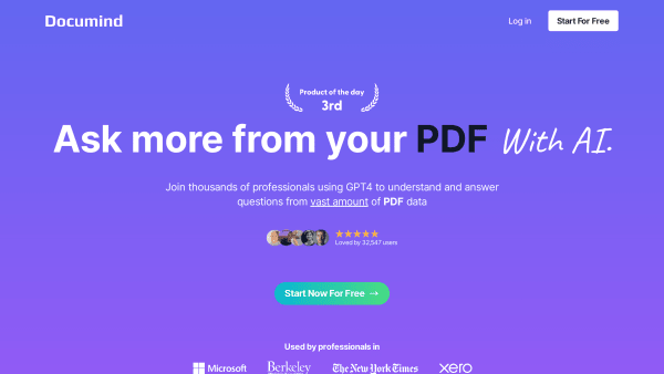 Documind AI's website screenshot