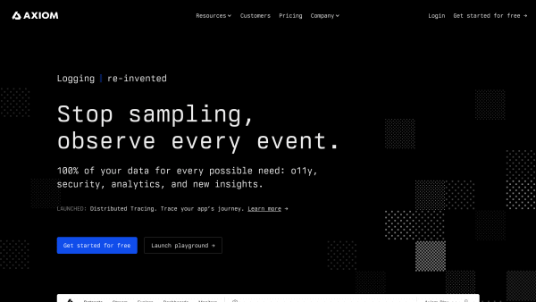 Axiom's website screenshot