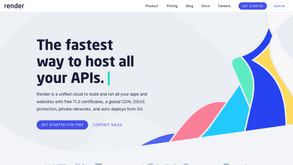 Render's website screenshot