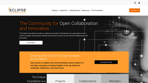 Eclipse's website screenshot