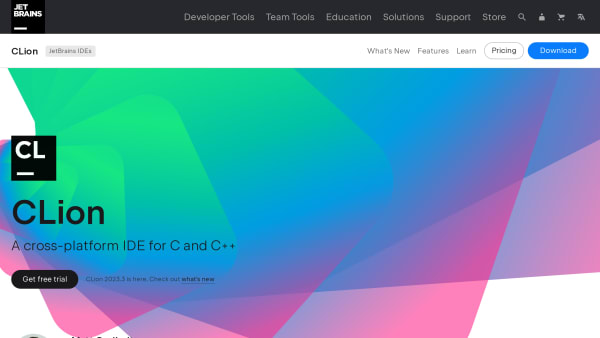 CLion's website screenshot