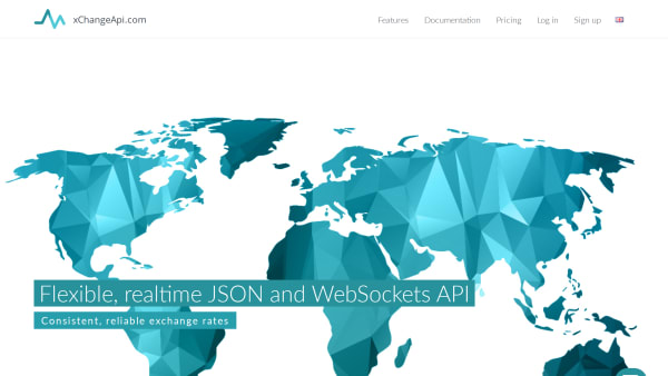 xChangeApi's website screenshot