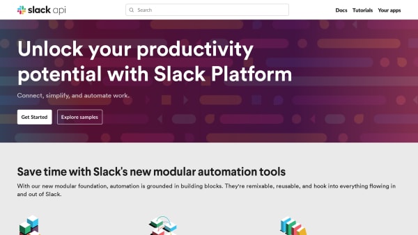 Slack's website screenshot