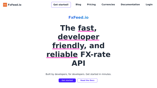 FxFeed.io's website screenshot