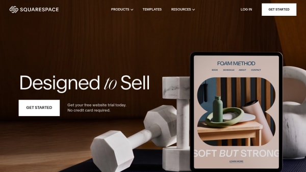Squarespace's website screenshot