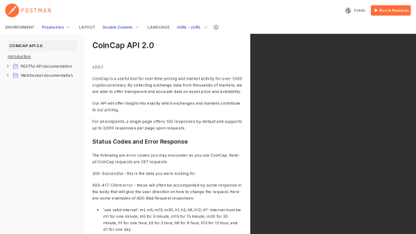 CoinCap's website screenshot