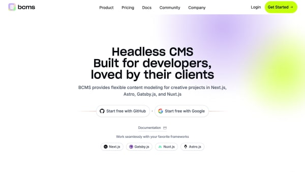 BCMS's website screenshot