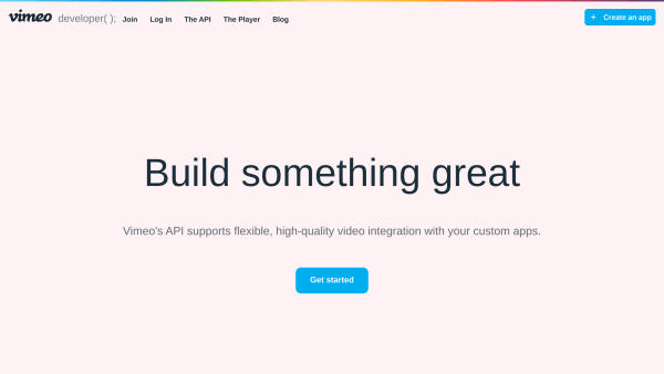 Vimeo's website screenshot