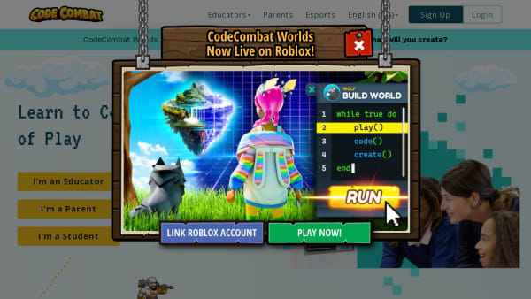 CodeCombat's website screenshot