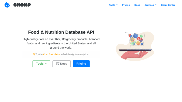 Chomp's website screenshot