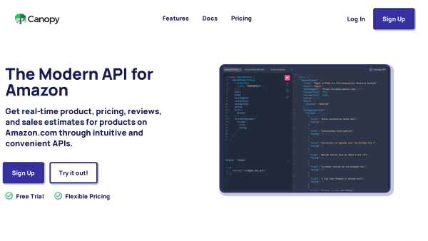 Canopy's website screenshot