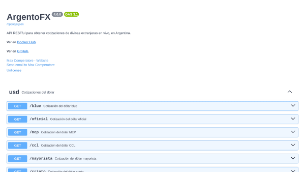 ArgentoFX's website screenshot