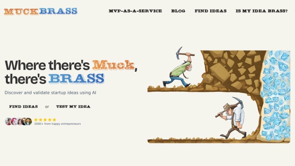 MuckBrass's website screenshot