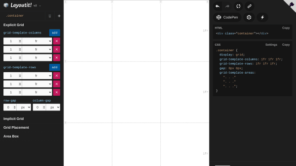 Layoutit Grid's website screenshot