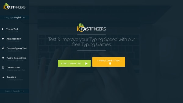 10FastFingers's website screenshot