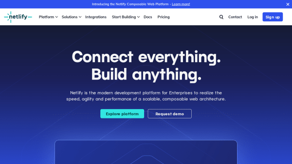 Netlify's website screenshot