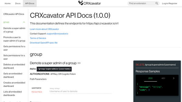CRXcavator's website screenshot