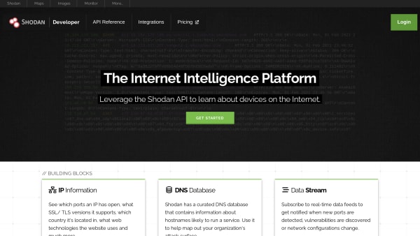 Shodan's website screenshot