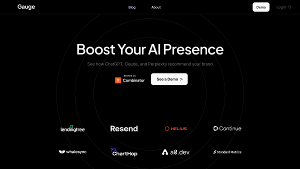 Gauge's website screenshot