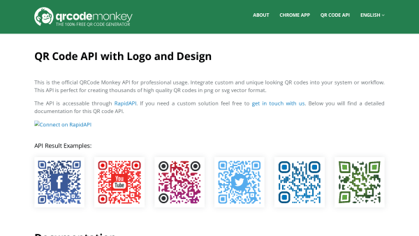 Qrcode Monkey's website screenshot