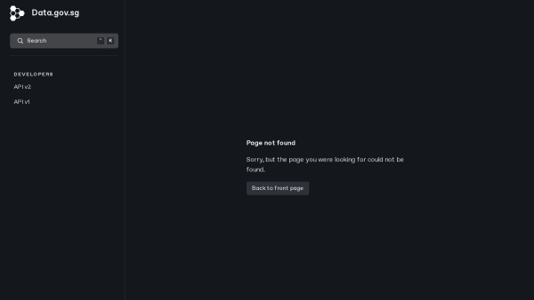 Open Government, Singapore's website screenshot