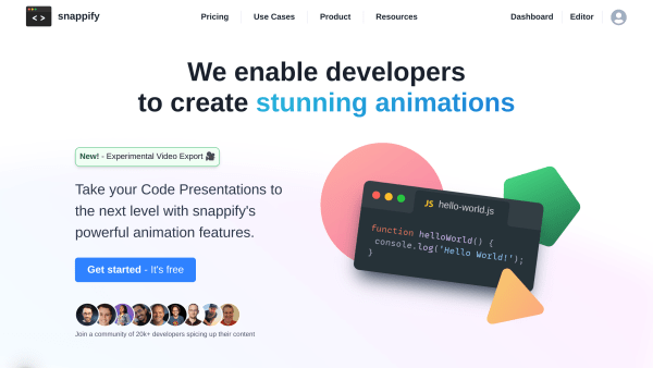 snappify's website screenshot