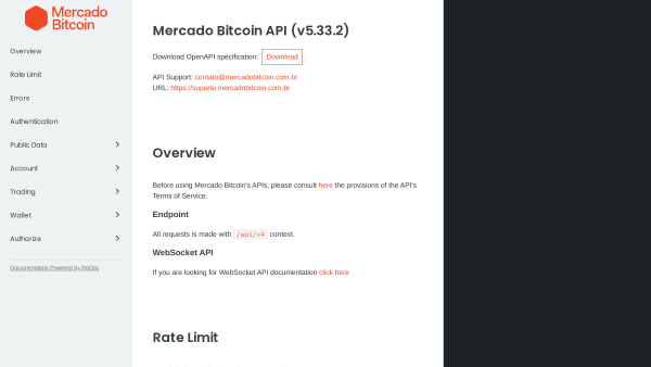 MercadoBitcoin's website screenshot