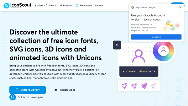 Iconscout's website screenshot