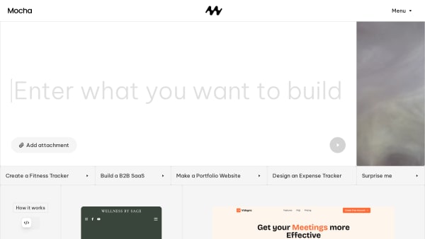 Mocha's website screenshot