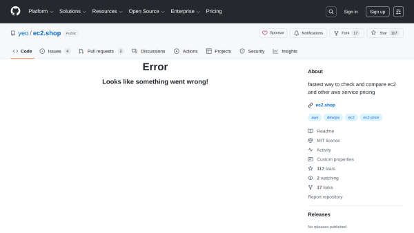 EC2.shop API's website screenshot
